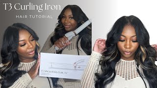 HOW TO CURL YOUR HAIR USING THE T3 SINGLEPASS CURLING IRON [upl. by Sirraj]