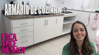 Como fazer Armário de cozinha  Balcão da Pia  Rebeca Salvador DIY [upl. by Motteo]