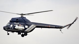 Hungarian Air Police WSK Mi2 engine stop autorotation practice at Budaörs airfield Hungary [upl. by Akerdal]