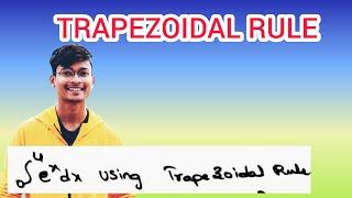 evaluate integral 0 to 4 ex dx using trapezoidal rule  TRAPEZOIDAL RULE  ENGINEERING MATHS [upl. by Melly444]