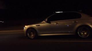 Mercedes E55 AMG vs Bmw M5 E60 [upl. by Cirdet]