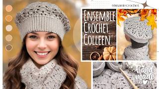 😍 BERET avec DIAGRAMME DENTELLE AU CROCHET 🤪 TUTO1️⃣ COLLEEN SI FEMININ amp ÉCONOMIQUE MamieCrochet [upl. by Ignacius]