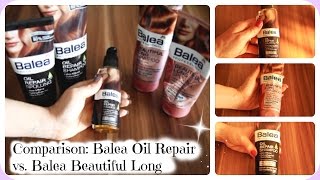 Balea Oil Repair vs Balea Beautiful Long  Review amp Comparison [upl. by Bryan76]