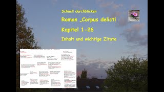 „Corpus delicti“ Überblick – Kap 126  Schaubild über Inhalt und Zitate [upl. by Suicul]