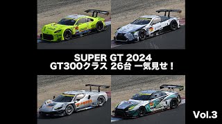 【スーパーGT2024】GT300クラス参戦マシン26台見せます！ Vol3 [upl. by Marrissa]