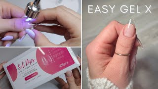 How To Do Soft GEL Tip Extensions Nails At Home  Easy Tutorial  Gel X Alternative [upl. by Still]