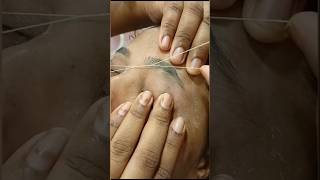 Eyebrows threading tutorial shorts eyebrow trending viralvideo new [upl. by Notyalk]