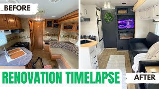 RV Renovation Timelapse from Beginning to End [upl. by Ahsikar]