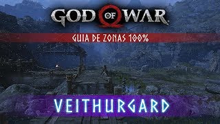 God of War Guia de Zonas 100  Veithurgard [upl. by Yelsel927]