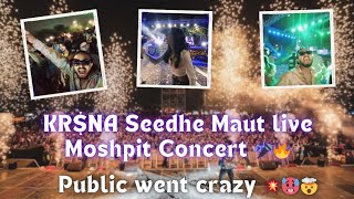 KRNA Seedhe Maut live concert moshpit in delhi SSCBS College public went crazy 🤯 KRNA 2024 [upl. by Ahsiel]