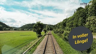 Führerstandsmitfahrt von Tübingen nach Horb mit bwegt auf der Kulturbahn [upl. by Nosecyrb647]