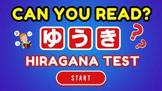 Hiragana Quiz  Level 1 to Level 4 Learn 100 Japanese Words [upl. by Pilar710]