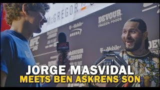 Jorge Masvidal Crosses Paths With Ben Askrens Son [upl. by Aliakim]