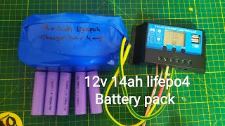 12v 14ah lifepo4 batarya paketi 4s BMS 40A [upl. by Nevai]