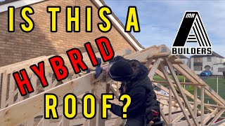 Joining a truss roof and a traditional cut roof together [upl. by Shippee]