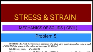 stress amp strain  problem 3 [upl. by Tanny]