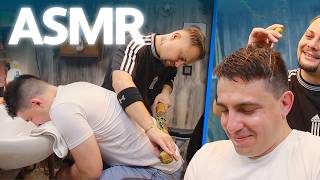 ASMR  Deep Sleep Head amp Back Massage Therapy In Barber Shop [upl. by Forester]