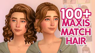 The Sims 4 Maxis Match CC Hair  Custom Content Showcase  Links [upl. by Ros]