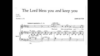 John Rutter  The Lord bless you and keep you with score [upl. by Josephine]