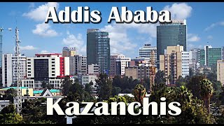 ካዛንቺስ Kazanchis  Walking tour Addis Ababa  Ethiopia 2023 [upl. by Hsoj]