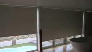 3m wide motorised roller blinds fitted to a property on Shoreham beach [upl. by Eniarol]