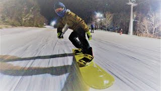 Night Snowboarding Kiroro with Insta360 ONE X and Spring Break Slush Slasher [upl. by Aleit]