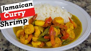 Jamaican Style Coconut Curry Shrimp Cliffys Kitchen [upl. by Alden]