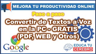 Tu PC lee por ti PDF WEB y otros documentosGRATIS [upl. by Eetnod]