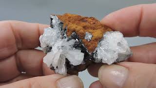 Hemimorphite on limonite from Mexico – miniature [upl. by Tutt]