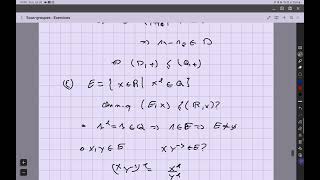 Mathématiques  Algèbre abstraite  Les sousgroupes  Exercices  Partie 2 [upl. by Antipus]