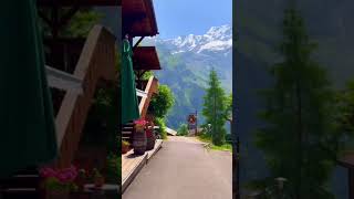 Gimmelwald Switzerland 😲😍 youtubeshorts shorts nature travel shortfeed shortsfeed [upl. by Meridel]