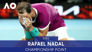 RecordBreaker Rafael Nadal Championship Point  Australian Open 2022 [upl. by Stephani]