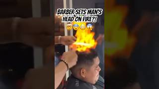 He Used FIRE to Finish a Haircut🔥😱😳 You Have to See This [upl. by Ailuy]