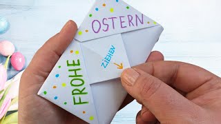 DIY Überraschungskarte basteln für Ostern Osterkarte basteln mit Papier [upl. by Noryd]