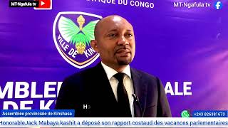 Honorable Jack Mabaya kashit a déposé son rapport des vacances parlementaires [upl. by Ainaled800]