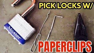 BLACK SCOUT SURVIVAL Pick Locks with Paperclips [upl. by Eneryt]