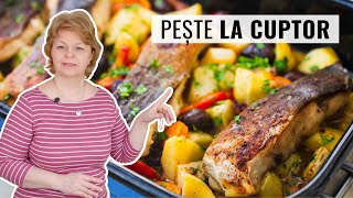 🐟 PEȘTE la CUPTOR cu LEGUME 👌 Rețeta simplă pentru începători [upl. by Aninay]