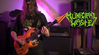 MUNICIPAL WASTE  Sadistic Magician guitar cover [upl. by Shina]