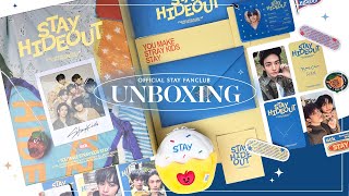 unboxing Stray Kids 4th Generation Official Fanclub ✧ STAY HIDEOUT 🏕️✨ [upl. by Allain199]