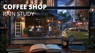 Immersive Coffee Shop Ambience with Rain amp Thunder – Perfect for Study amp Relaxation [upl. by Lucille]