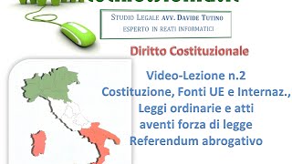 Diritto Costituzionale  Video lezione n 2 Fonti del diritto [upl. by Terti656]