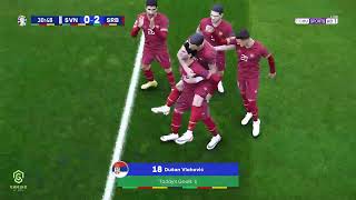 Slovenia vs Serbia Highlights Goals  EURO 2024  eFootball PES 2021 [upl. by Shafer]