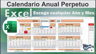 Calendario Anual Perpetuo en Excel [upl. by Nayr]