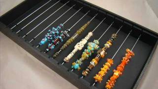 Lampwork beads Troll Pandora or Chamilia Beads storage display trays  handmade  Eskiebeads [upl. by Haleigh]