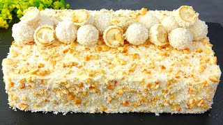 Raffaello Torte so saftig und so lecker Kuchen der auf der Zunge zergeht [upl. by Eeb]