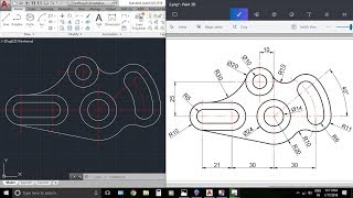 AutocAD 2D Practice Drawing  Exercise 2  Basic amp Advance Tutorial [upl. by Leugar]