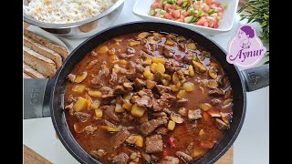 Rindfleisch Gulasch nach meine Art mit Kartoffeln und Champignon ober lecker [upl. by Edmee]