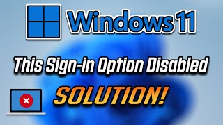 Fix Windows 11 Login Problems  This Signin Option is Disabled Because of Failed Signin Attempts [upl. by Melody]