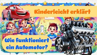 Wie Funktioniert Ein Automotor Kinderleicht erklärt wissenschaft erklärung kinder [upl. by Ohs]