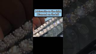 Diamond vs Moissanite tennis chain comparison [upl. by Kussell69]